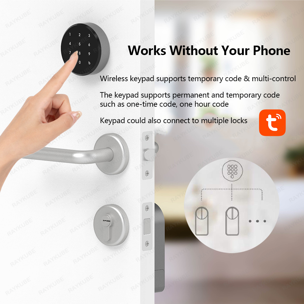 RAYKUBE A1 Pro Tuya BEL Smart  - đánh giá và giá Glass Door Hinge