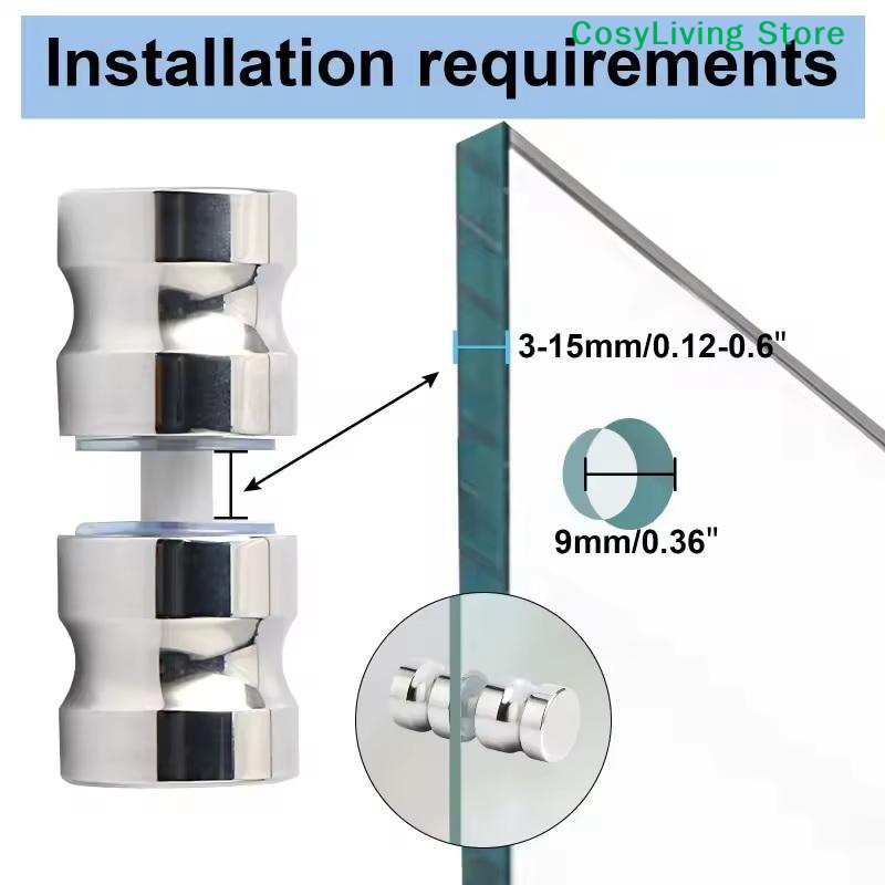 [CL]Stylish Shower Glass Door  - đánh giá và giá Glass Door Hinge