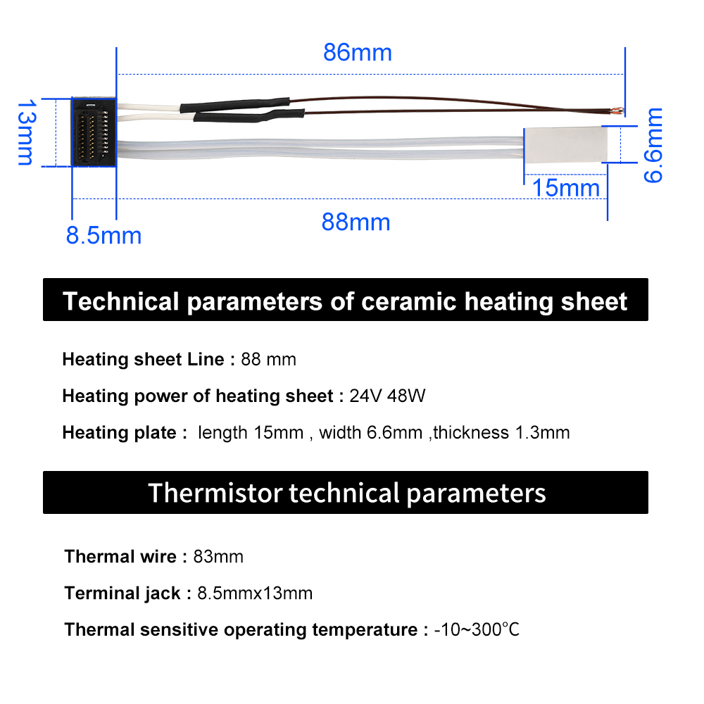For Bambu Lab P1S P1P Thermist - đánh giá và giá Ceramic Heat Emitter