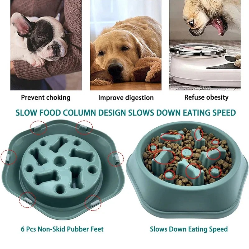 1Pc Slow Feeder Dog Bowl Anti- - đánh giá và giá Royal Canin Food Medium